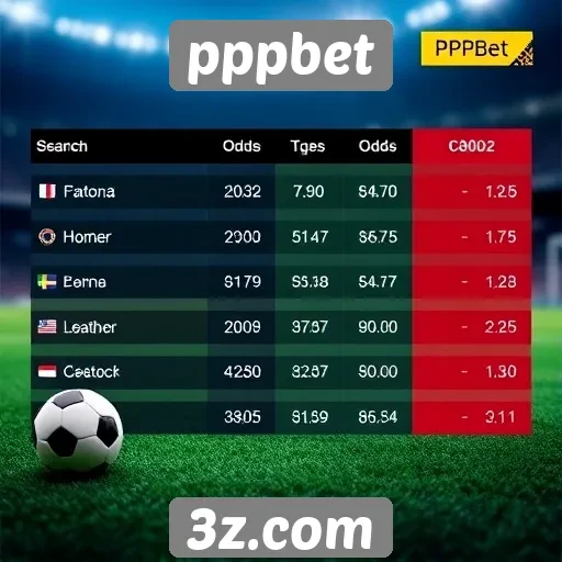 Comparação de odds no pppbet e concorrentes